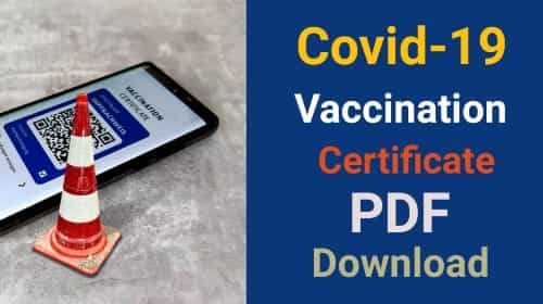 Covishield Vaccination Certificate Download
