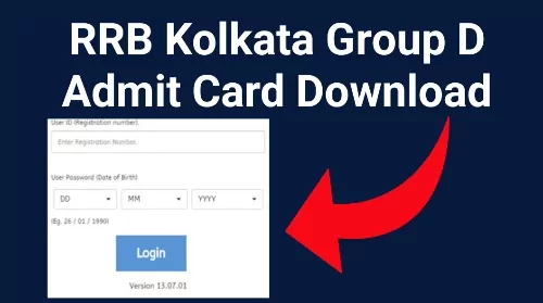RRB Kolkata Group D Admit Card