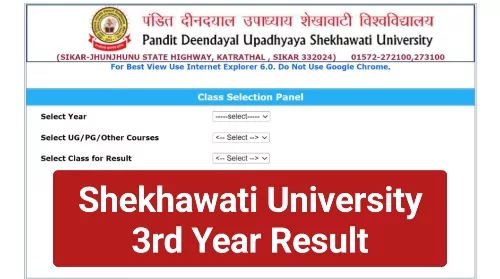 Shekhawati University BSc 3rd Year Result