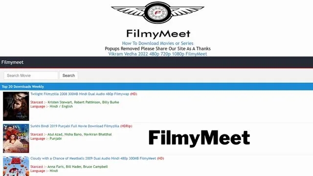 FilmyMeet 2023 – Download Free Latest Bollywood, Hollywood, and Hindi  Dubbed Movies - PM Sarkari Yojana