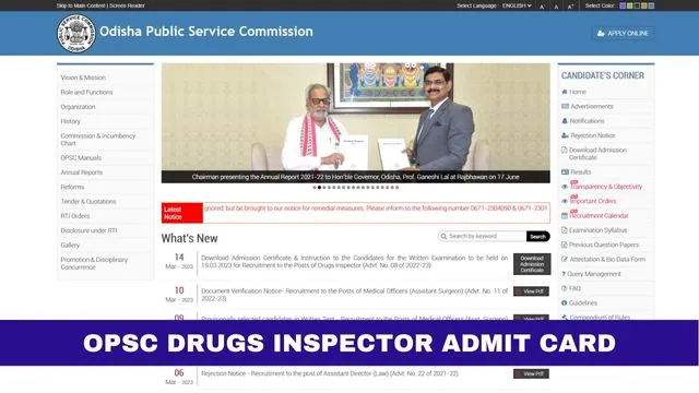 OPSC Drugs Inspector Exam Pattern